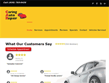 Tablet Screenshot of caringautorepair.com